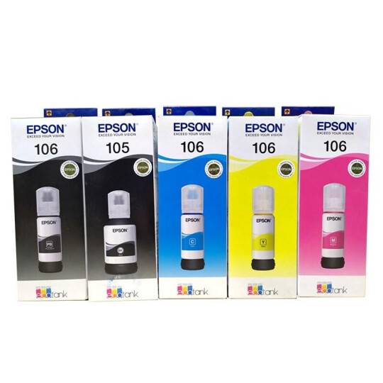 愛普生（EPSON）105/106原裝墨水 適用ET-7700/7750；L7160/80/7188 105/106 五色套裝