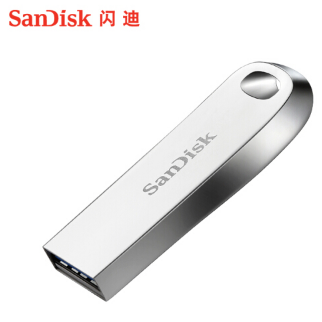 闪迪(SanDisk)64GB USB3.1 U盘 CZ74酷奂银色 读速150MB/s 金属外壳