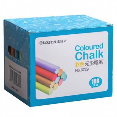 金隆兴(Glosen)彩色粉笔儿童涂鸦笔绿板黑板报用笔无尘粉笔 普通彩色粉笔1盒（100支）