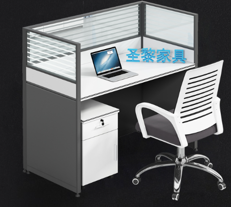 職員辦公桌椅組合簡約現代員工電腦桌屏風隔斷工作位 單人位（不含柜椅）